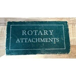 Vintage Rotary Attachments Box With Sewing Machine Parts